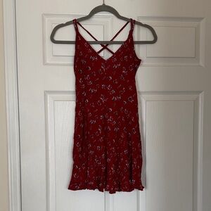 American Eagle Outfitters Red Floral Dress